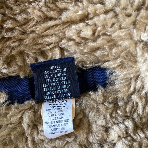 GAP Vintage Faux Fur Lined Denim Jacket Y2K - Picture 12 of 13